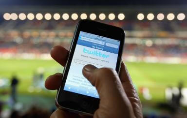 NEWCASTLE, AUSTRALIA - JULY 11: In this photo illustration the Twitter website is displayed on a mobile phone at a NRL match on July 11, 2009 in Newcastle, Australia. The micro-blogging phenomenon sees users post text 'tweets' of upto 140 characters in response to the question 'What are you doing?'. (Photo by Cameron Spencer/Getty Images)